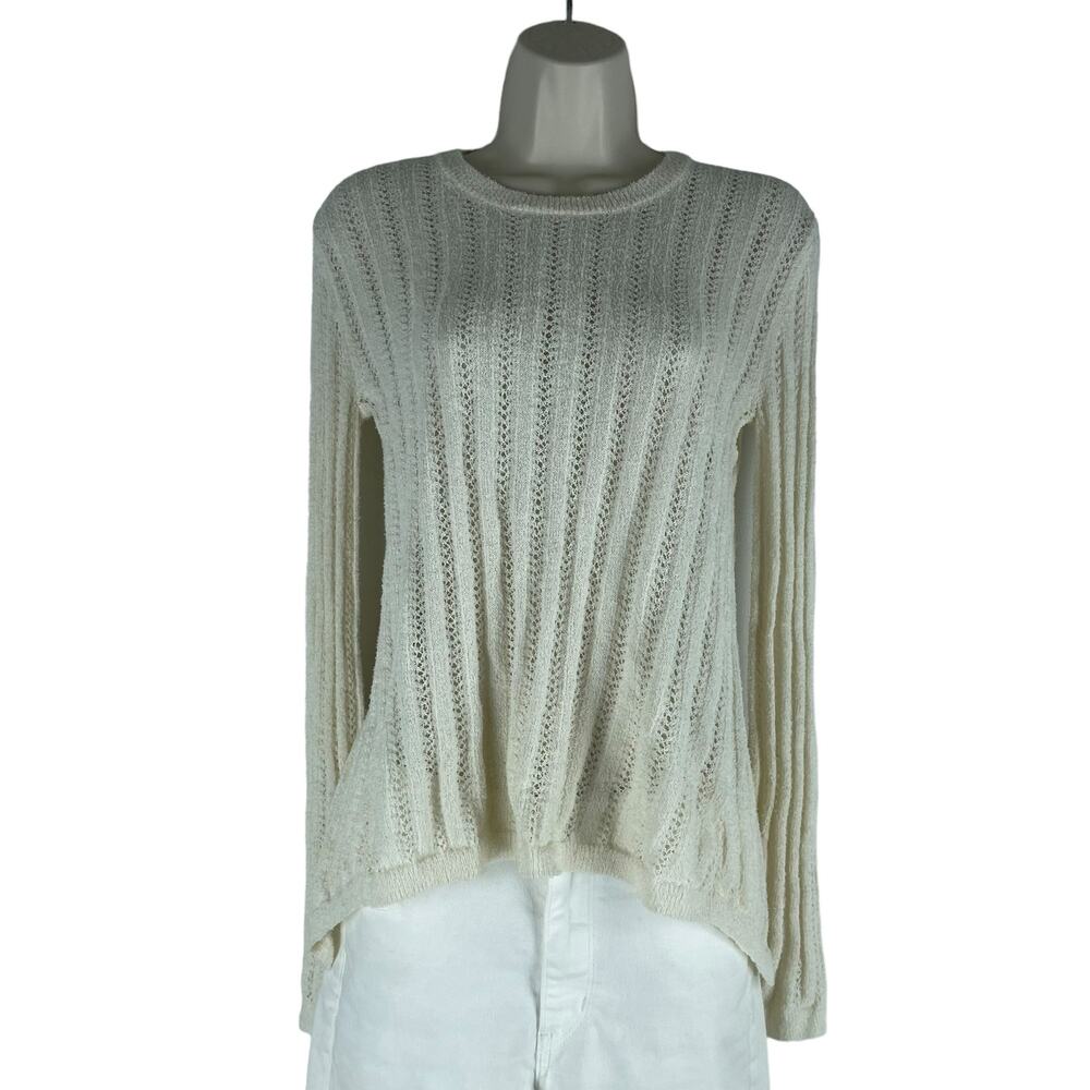 ALC Miguel Back Lace Up Pullover Sweater Cream Beige Size XS - Picture 5 of 11